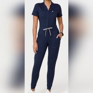 Fabletics Empower Scrub Jumpsuit Navy Size M
